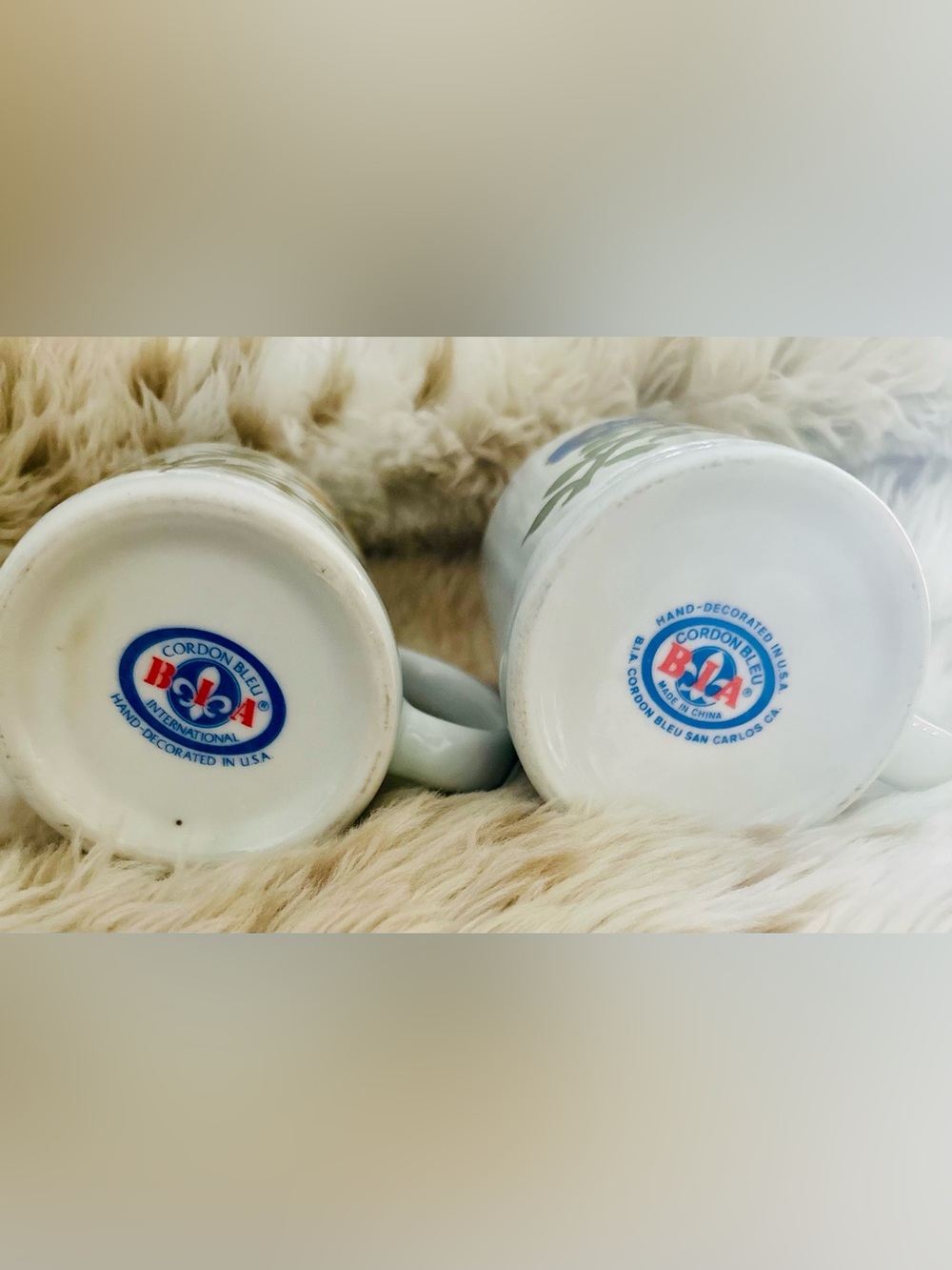 BIA Cordon Bleu Vintage Botanical Porcelain Mug Set Yellow Flower Cottagecore - Picture 5 of 6